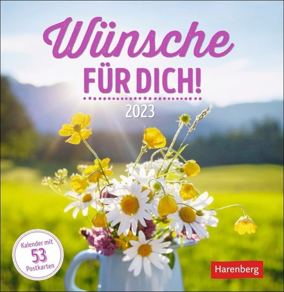 Cover von Wünsche für dich Postkartenkalender 2023