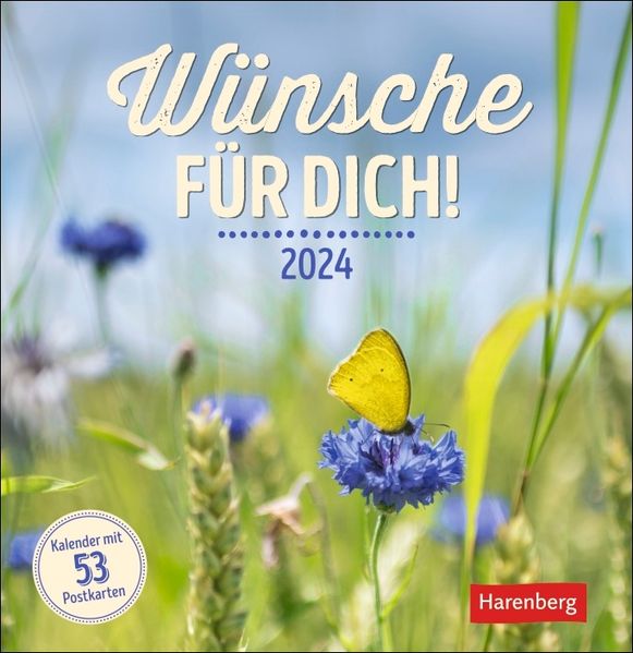 Cover von Wünsche für dich Postkartenkalender 2024