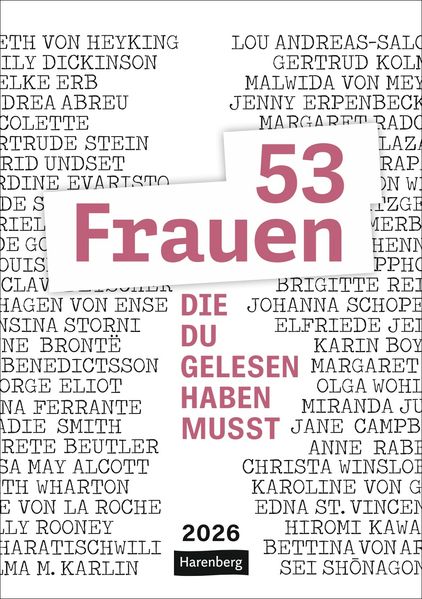 Cover von 53 Frauen, die du gelesen haben musst Wochen-Kulturkalender 2026