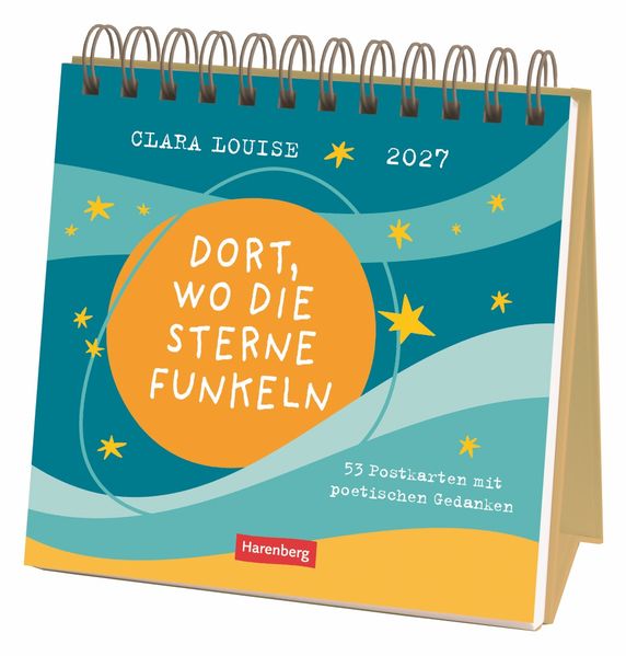 Cover von Clara Louise: Dort, wo die Sterne funkeln Premium-Postkartenkalender 2027 – 53 Postkarten mit poetischen Gedanken