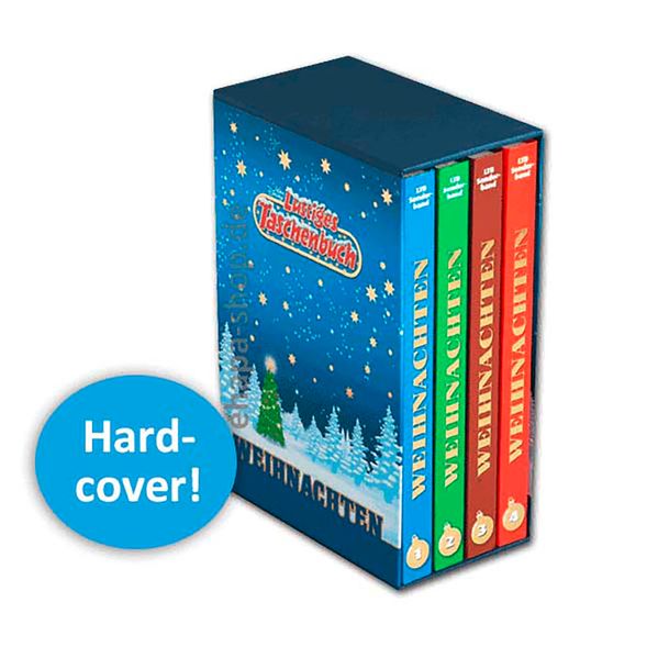 Cover von Lustiges Taschenbuch Weihnachten Band 1 – 4 im Schuber