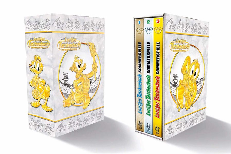 Cover von Lustiges Taschenbuch Sommerspiele Box mit Medaille
