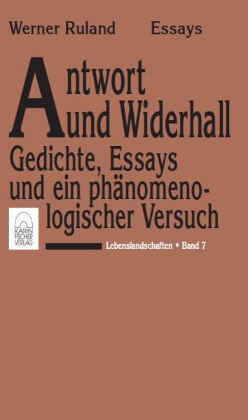 Cover von Lebenslandschaften / Antwort und Widerhall