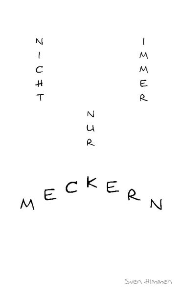 Cover von Nicht immer nur meckern