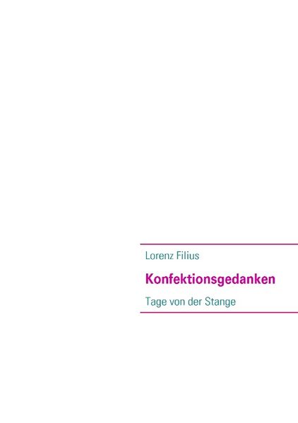 Cover von Konfektionsgedanken