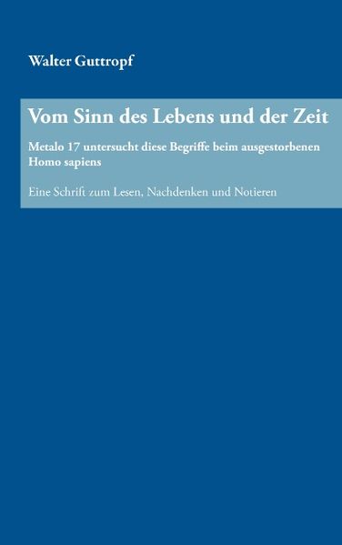 Cover von Vom Sinn des Lebens und der Zeit