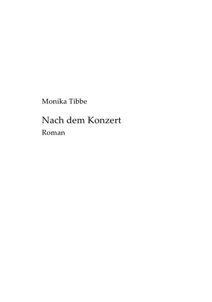 Cover von Nach dem Konzert