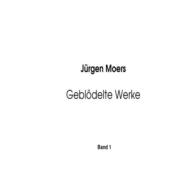 Cover von Geblödelte Werke, Band 1