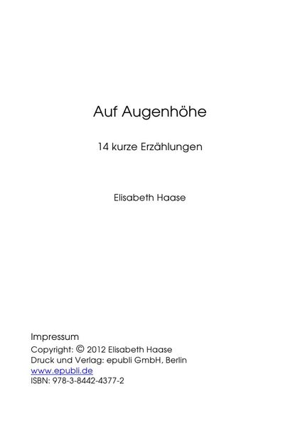 Cover von Auf Augenhöhe