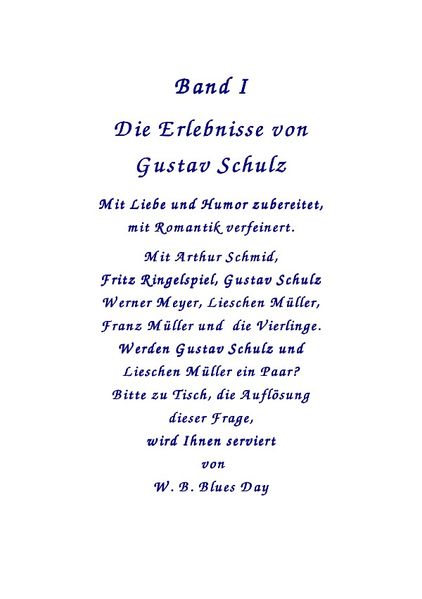 Cover von Die Erlebnisse von Gustav Schulz