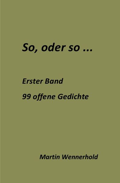 Cover von So, oder so …