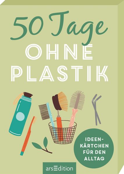 Cover von 50 Tage ohne Plastik. Ideenkärtchen für den Alltag