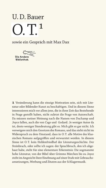 Cover von O.T.