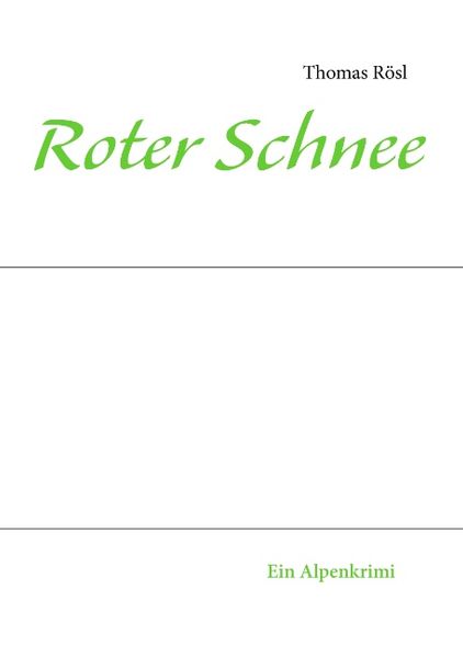 Cover von Roter Schnee