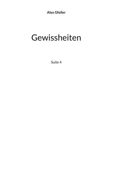 Cover von Gewissheiten