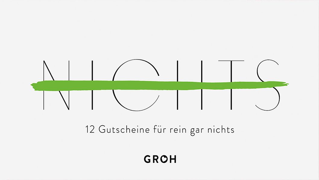 Cover von Gutscheinbuch NICHTS