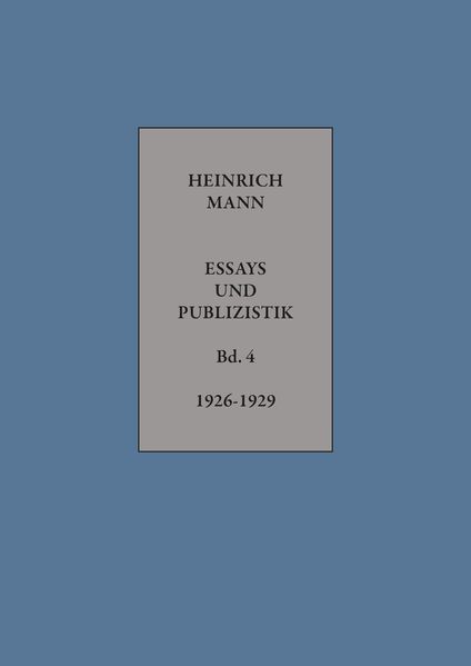 Cover von Heinrich Mann: ESSAYS UND PUBLIZISTIK
