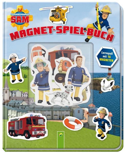 Cover von Feuerwehrmann Sam Magnet-Spiel-Buch