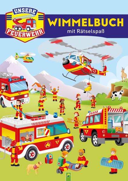Cover von Unsere Feuerwehr • Wimmelbuch mit Rätselspaß