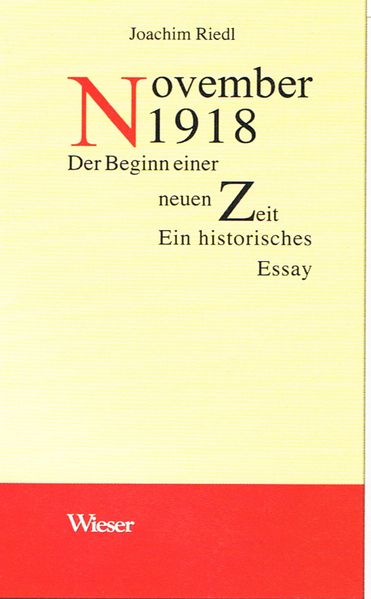 Cover von November 1918. Der Beginn einer neuen Zeit. Ein historisches Essay
