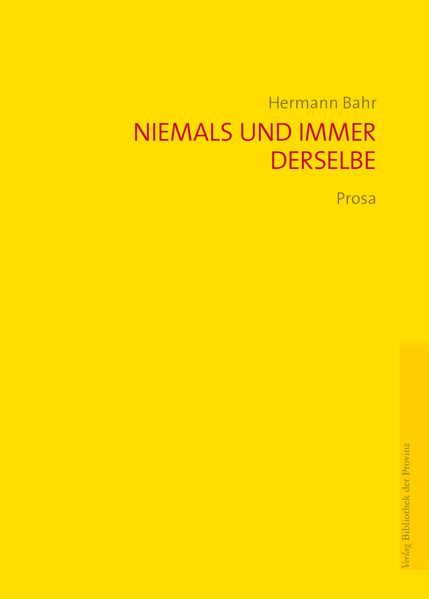Cover von Niemals und immer derselbe