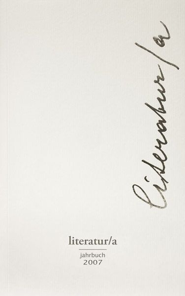 Cover von Literatur/a 2007