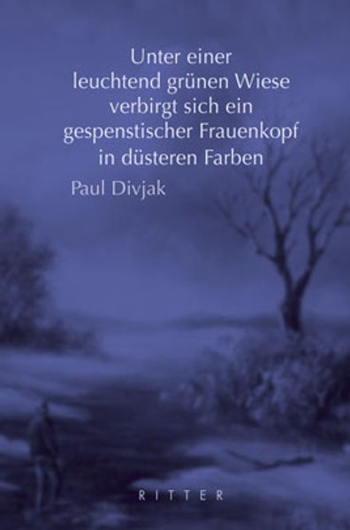 Cover von Unter einer leuchtend grünen Wiese verbirgt sich ein gespenstischer Frauenkopf in düsteren Farben