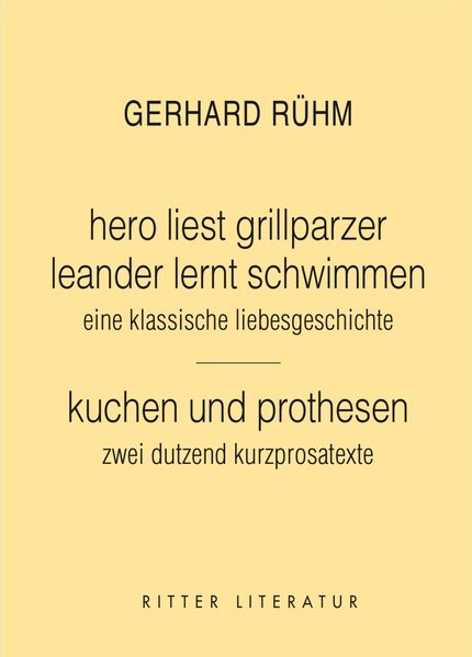 Cover von hero liest grillparzer. leander lert schwimmen. eine klassische liebesgeschichte.