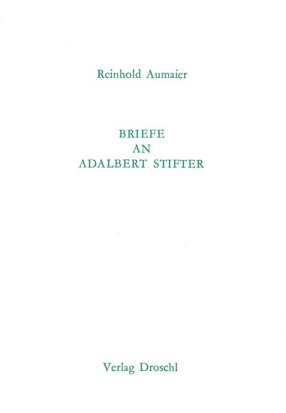 Cover von Briefe an Adalbert Stifter