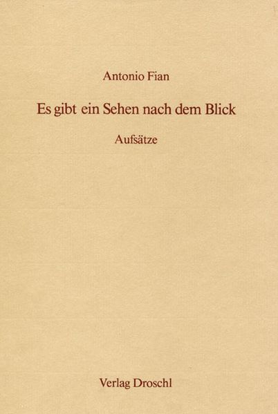 Cover von Es gibt ein Sehen nach dem Blick