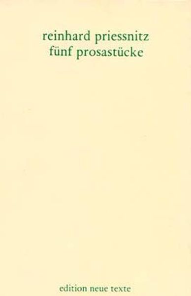 Cover von Werkausgabe / Fünf Prosastücke