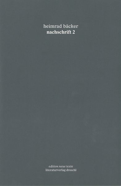 Cover von nachschrift 2