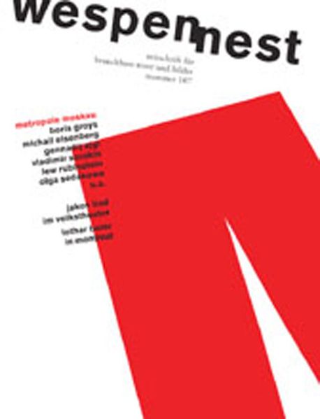 Cover von Wespennest. Zeitschrift für brauchbare Texte und Bilder / Metropole Moskau