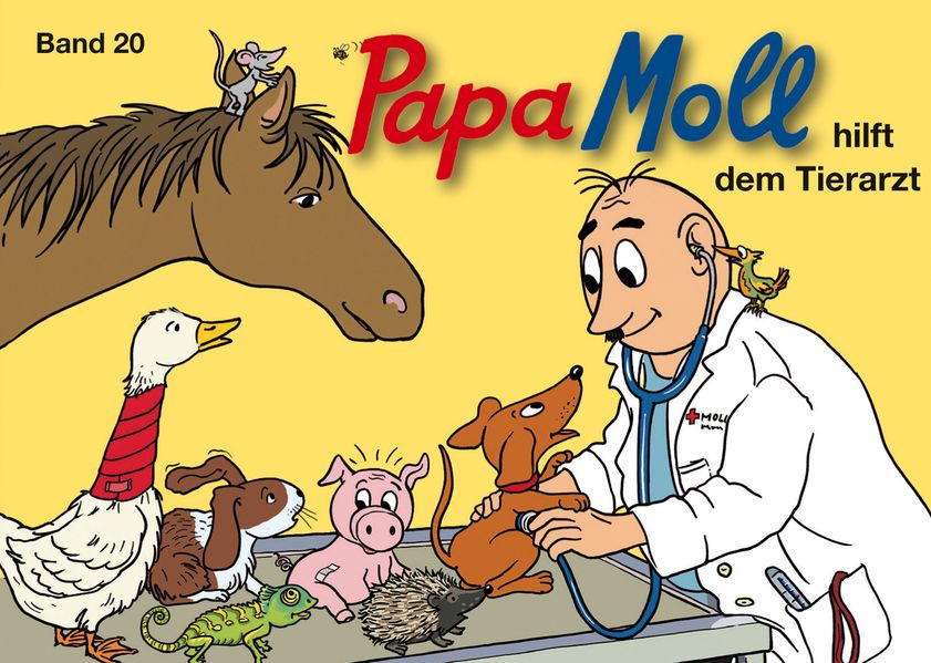 Cover von Papa Moll hilft dem Tierarzt