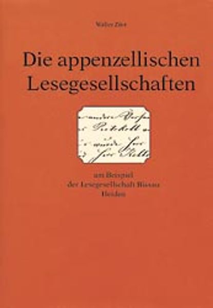 Cover von Die appenzellischen Lesegesellschaften