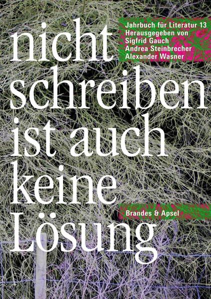 Cover von Jahrbuch für Literatur / nicht schreiben ist auch keine lösung
