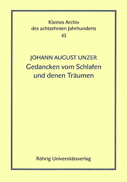 Cover von Gedancken vom Schlafe und denen Träumen