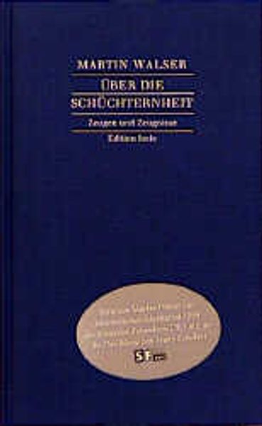 Cover von Über die Schüchternheit. Zeugen und Zeugnisse