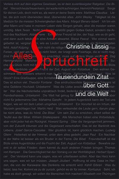Cover von Alles Spruchreif – Tausendundein Zitat über Gott und die Welt