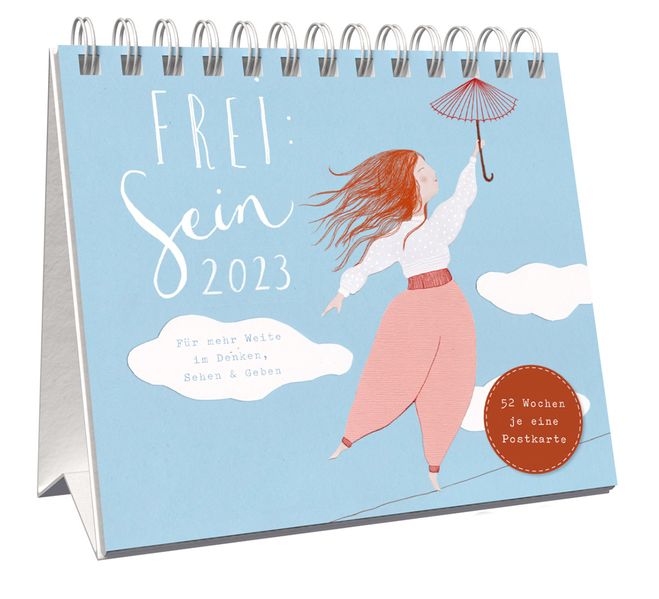 Cover von Frei:Sein 2023 – Postkartenkalender mit Aufsteller