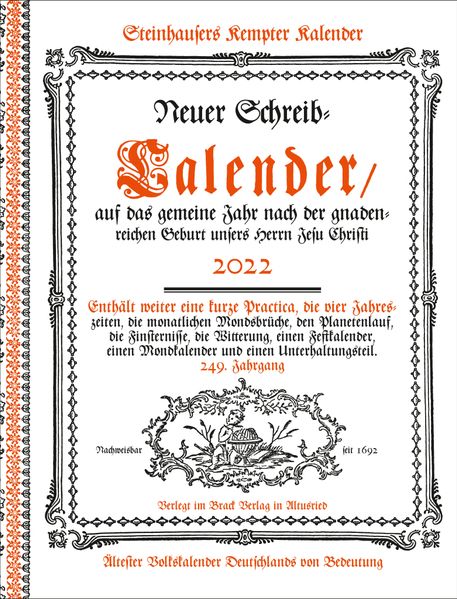Cover von Steinhausers Kempter Kalender 2022