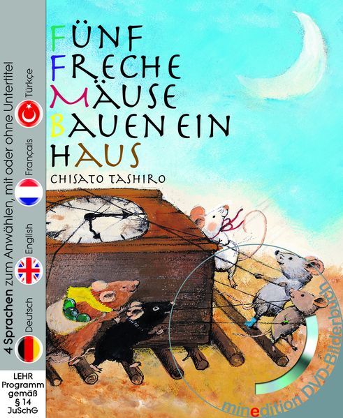 Cover von Fünf freche Mäuse bauen ein Haus (Buch mit DVD)