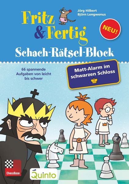 Cover von Fritz&Fertig Schach-Rätselblock: Mattalarm im schwarzen Schloss