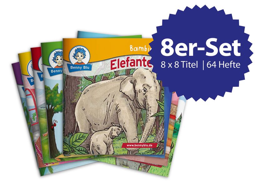 Cover von Benny Blus Lieblingstiere- Bambini Box gefüllt mit 8 x 8 Bambini Titeln