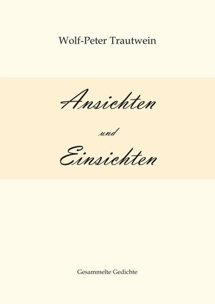 Cover von Ansichten und Einsichten