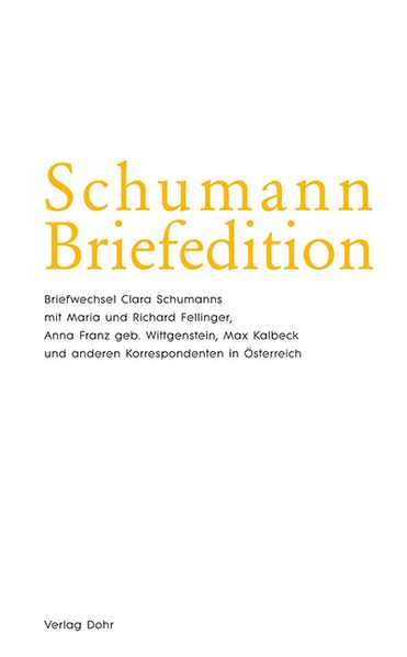 Cover von Schumann-Briefedition / Schumann-Briefedition II.4