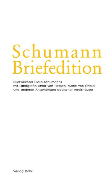Cover von Schumann-Briefedition / Schumann-Briefedition II.12