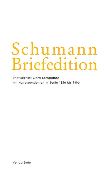 Cover von Schumann-Briefedition / Schumann-Briefedition II.18