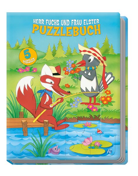 Cover von Puzzlebuch „Herr Fuchs und Frau Elster“