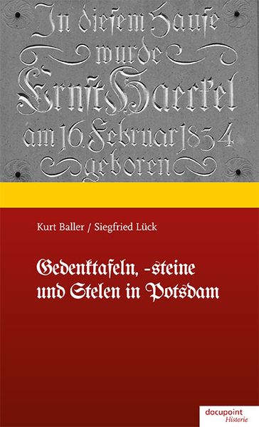 Cover von Gedenktafeln, -steine und Stelen in Potsdam